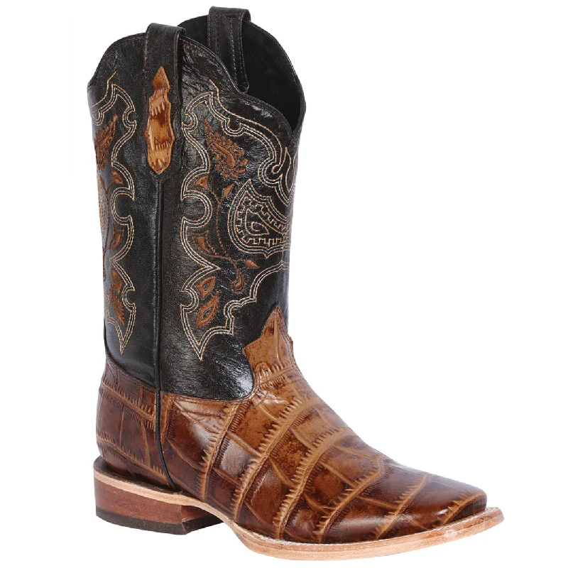 Men's cowboy boots with a decorative inlayCroc Print Boots