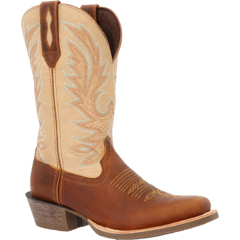 Men's cowboy boots with a scalloped edgeDurango Mens Rebel Pro Western Golden Brown/Bone Leather Cowboy Boots