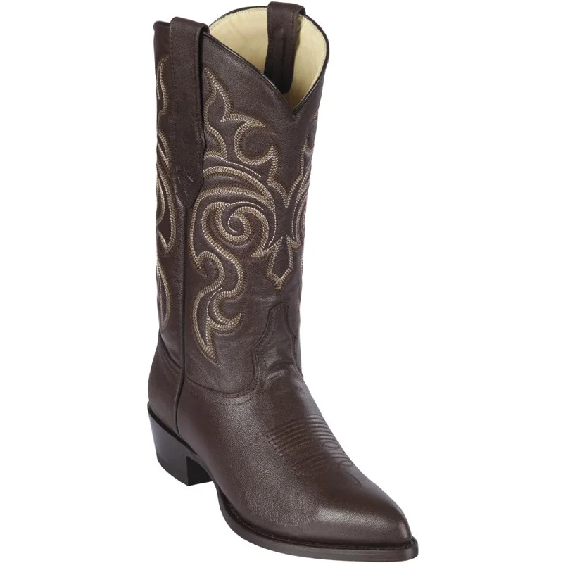 Men's cowboy boots with a distressed leather finishBrown Cowboy Boots J-Toe