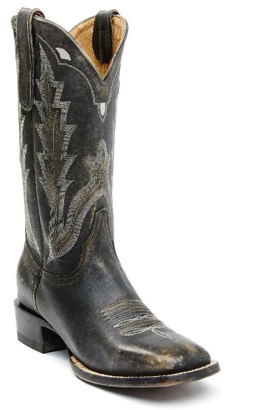 Men's cowboy boots in a dark brown leatherOutlaw Performance Western Boot w/Comfort Technology – Broad Square Toe