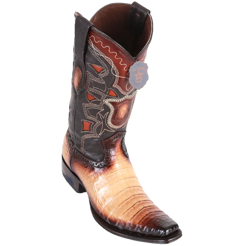 Men's cowboy boots with a rubber sole for tractionCaiman Boots European Toe