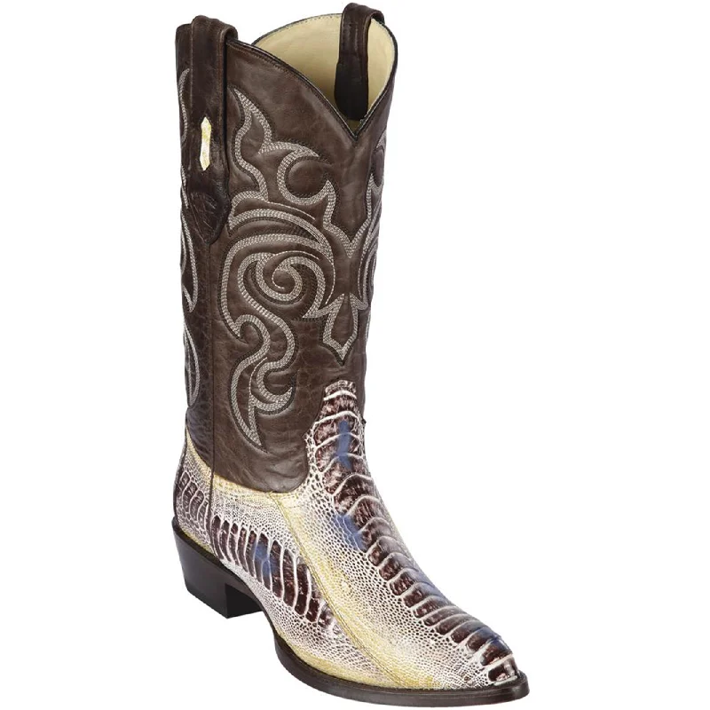 Men's cowboy boots with a heel guardNatural Ostrich Leg Cowboy Boots