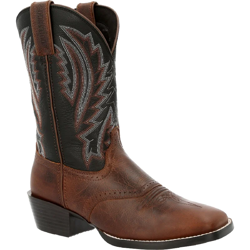 Alligator - print men's cowboy boots for a bold lookDurango Mens Westward Western Chestnut/Black Onyx Leather Cowboy Boots