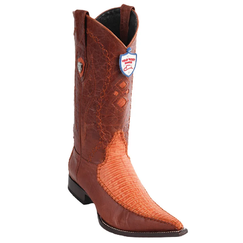 Men's cowboy boots with a suede shaftLizard Pointy Cowboy Boots