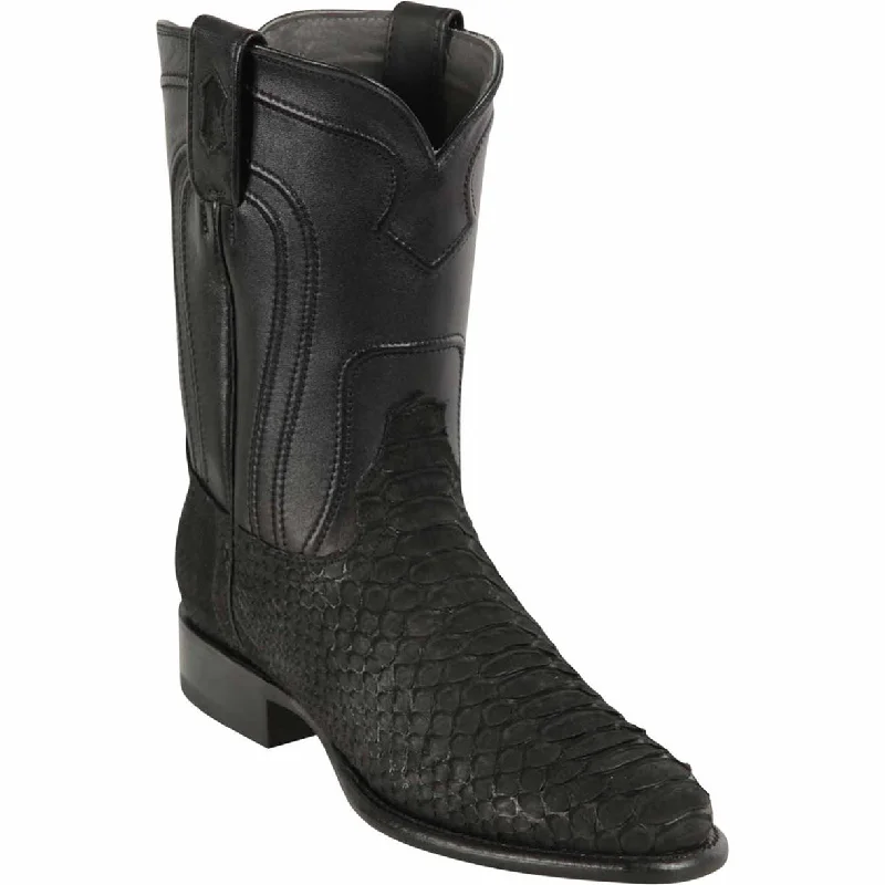 Alligator - print men's cowboy boots for a bold lookBlack Snakeskin Roper Boots