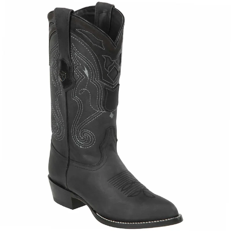 Men's cowboy boots with a decorative inlayDesert Black Cowboy Boots