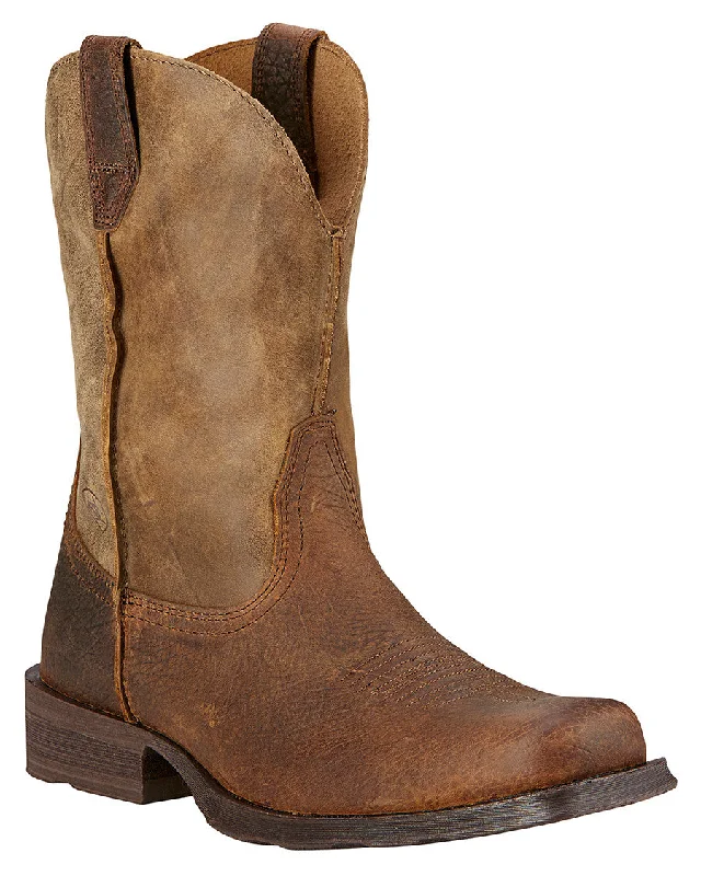 Men's cowboy boots with a concho belt detailMens Rambler Square Toe Boots