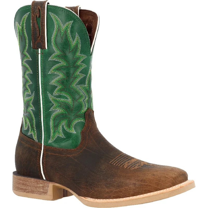 Men's cowboy boots with a decorative inlayDurango Mens Rebel Pro Western Evergreen Leather Cowboy Boots