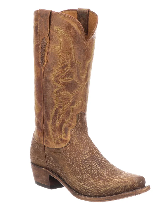 Men's cowboy boots with a heel guardMen's Carl Sanded Shark Boots