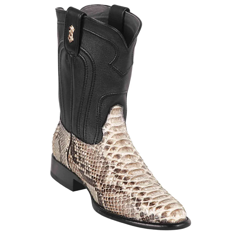 Men's cowboy boots with a rubber sole for tractionMen's Roper Snakeskin Boots