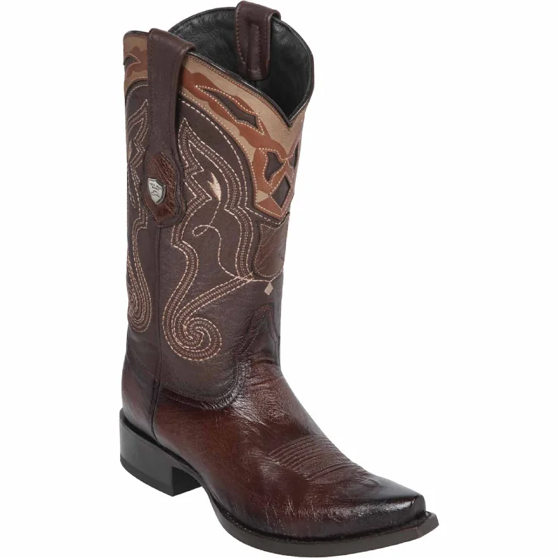 Men's cowboy boots with a tooled leather designBrown Smooth Ostrich Boots