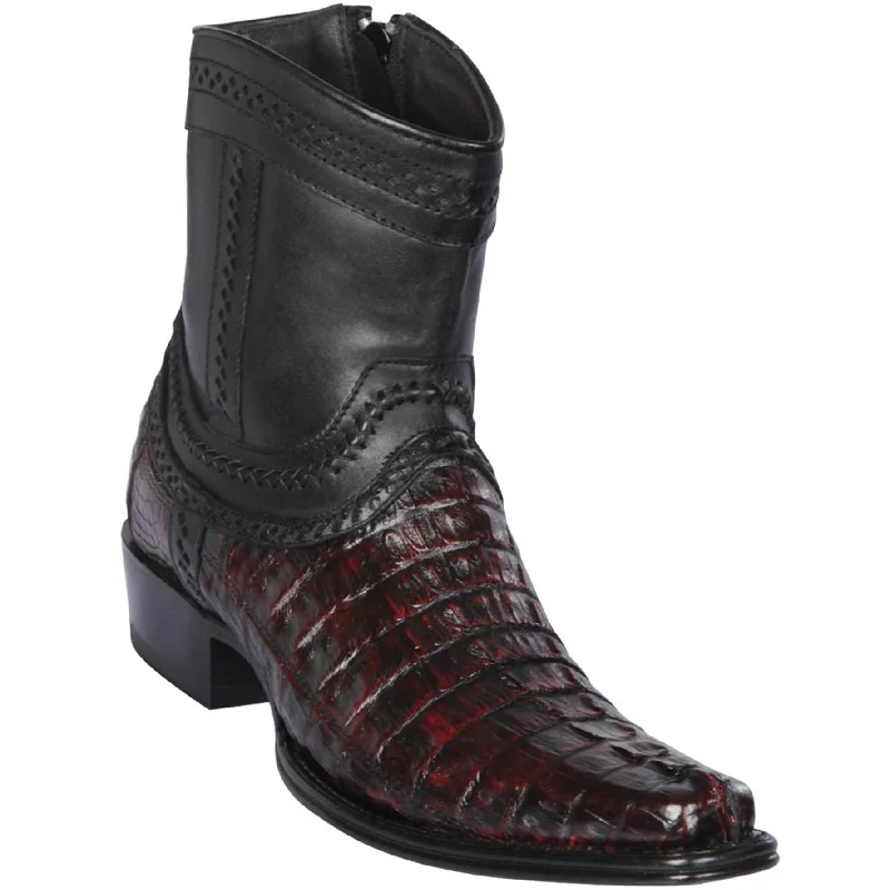 Men's cowboy boots with a heel guardCaiman Tail Mens European Square Toe Boots