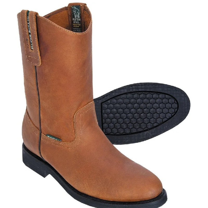 Men's cowboy boots in a dark brown leatherSB800 Silver Bull Outsole (WIDE EE LAST-HALF NUMBER LESS RECOMMENDED)