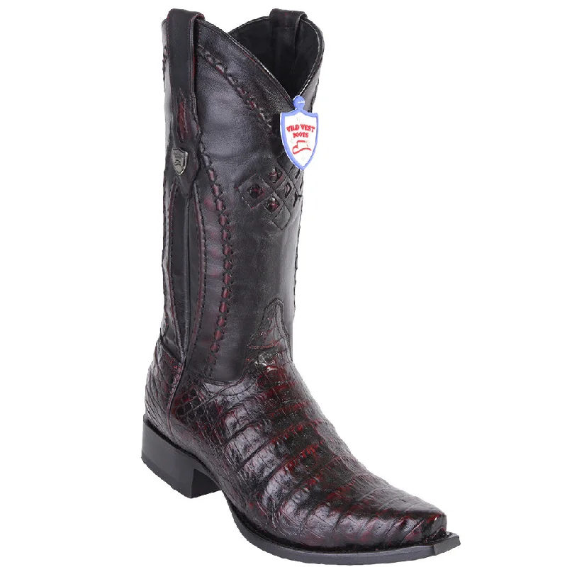 Men's cowboy boots with a decorative inlaySnip Toe Caiman Belly Boots