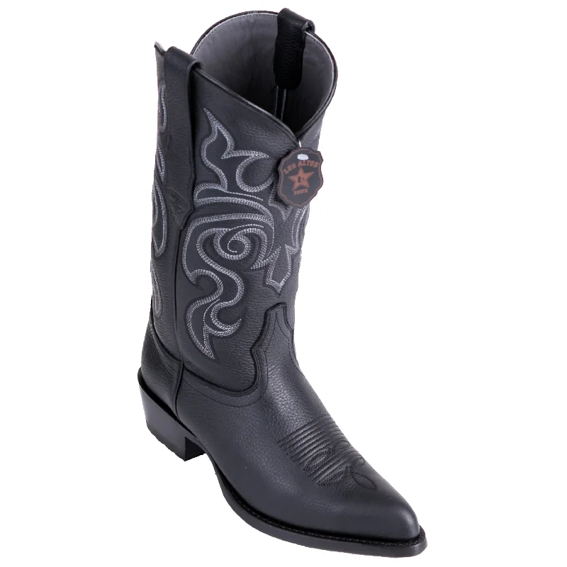 Alligator - print men's cowboy boots for a bold lookGrisly Black Boots J-Toe