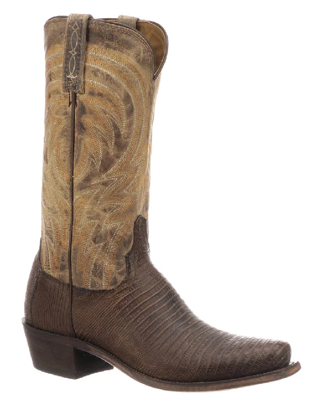 Men's cowboy boots with a leather lining for comfortMens Percy Lizard Boots