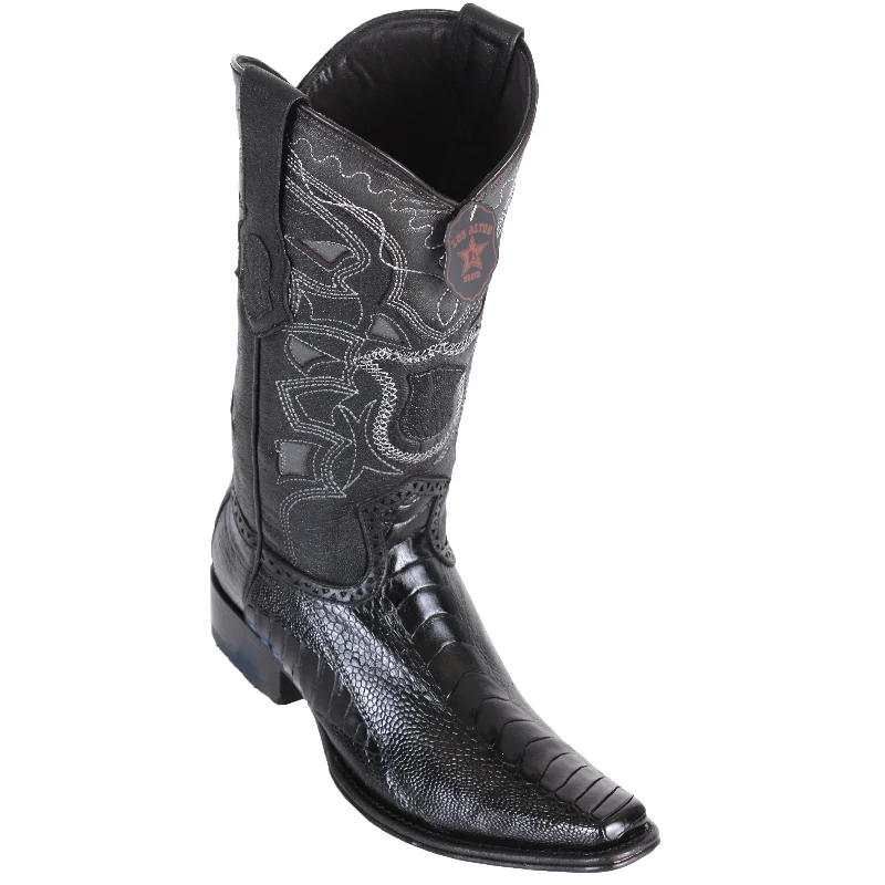 Men's cowboy boots with a silver - toned buckleOstrich Leg European Toe Western Boots