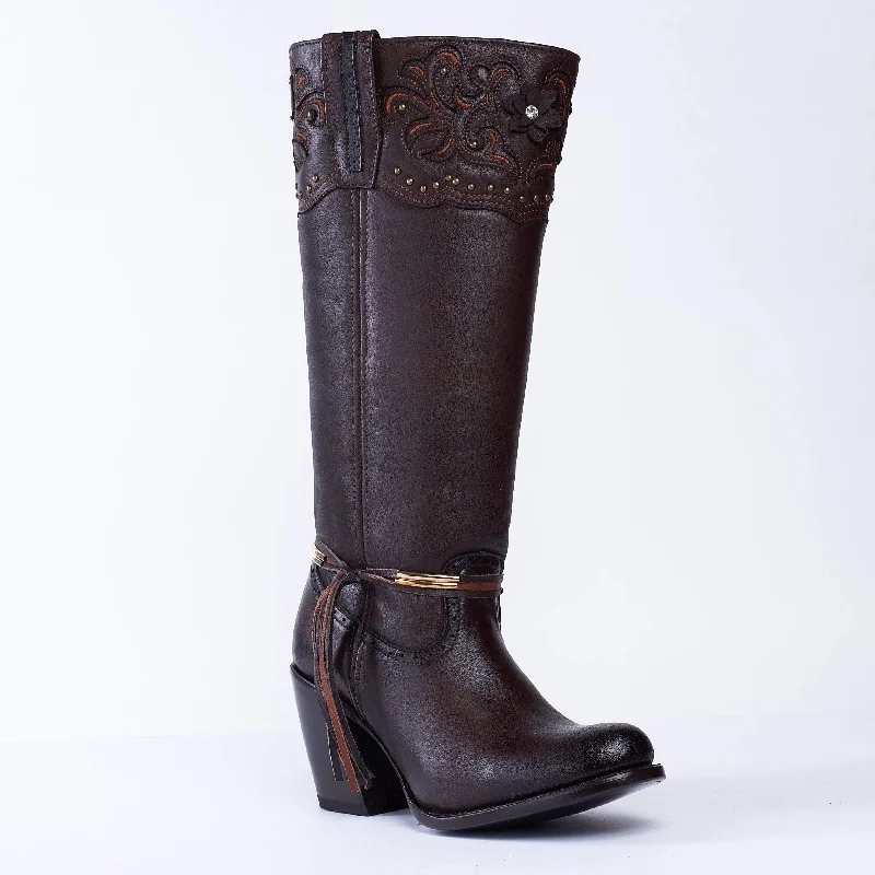 Men's cowboy boots with a snake - skin textureSofia-High Boot