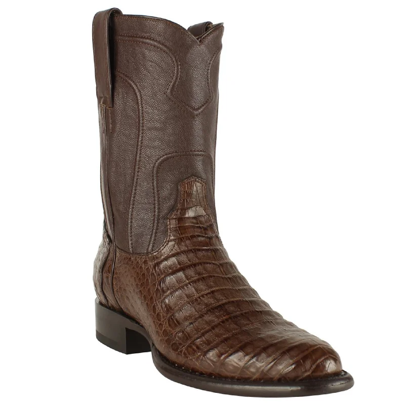 Men's cowboy boots with a leather sole for a classic lookCaiman Belly Roper Boots