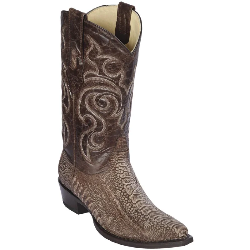 Men's cowboy boots with a leather sole for a classic lookOstrich Leg Boots