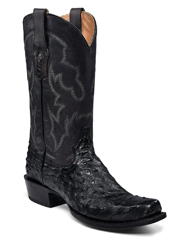 Men's cowboy boots with a leather sole for a classic lookMen's Embroidered Exotic Western Boots