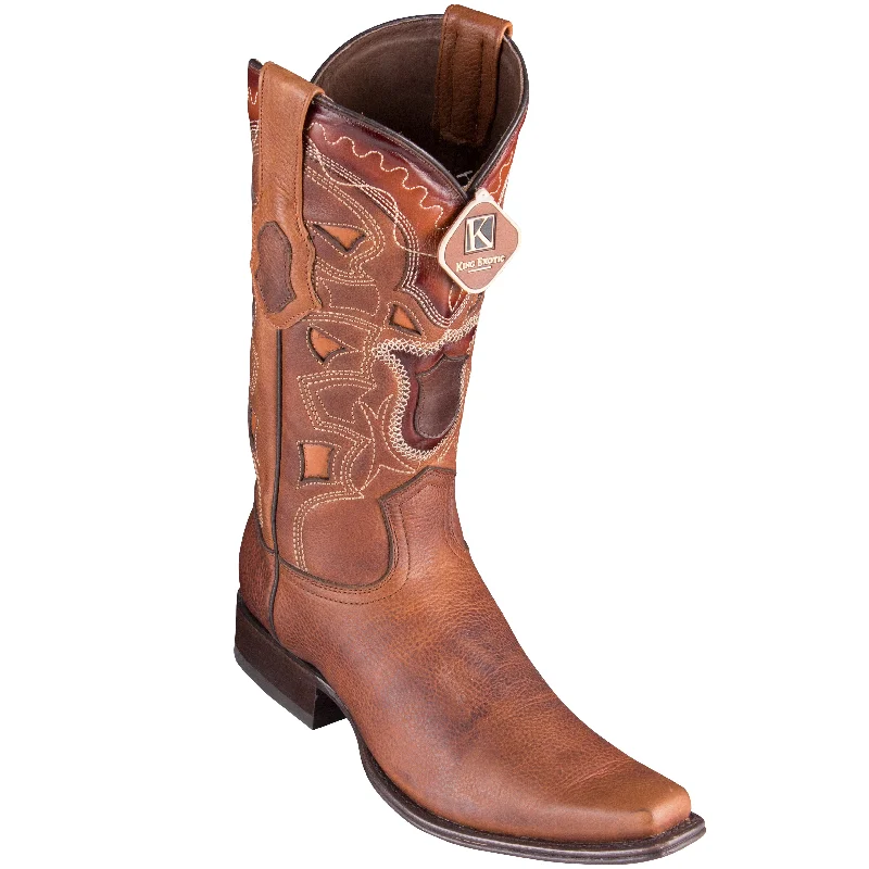 Men's cowboy boots with a distressed leather finishMen's Rage European Toe Cowboy Boots - Walnut