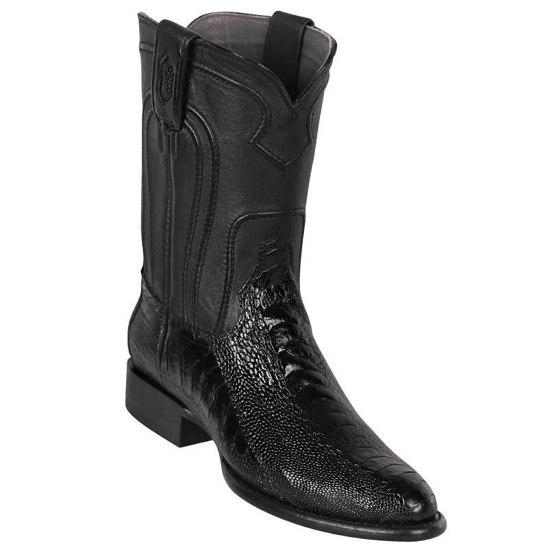 Men's cowboy boots with a pull - on strapBlack Roper Ostrich Leg Western Boots