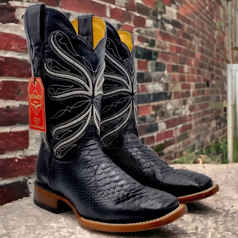 Men's cowboy boots in a dark brown leatherBlack Python Cowboy Boots - Print