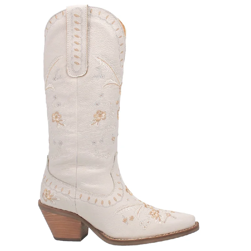 Men's cowboy boots with a leather sole for a classic lookFull Bloom Floral Round Toe Cowboy Boots