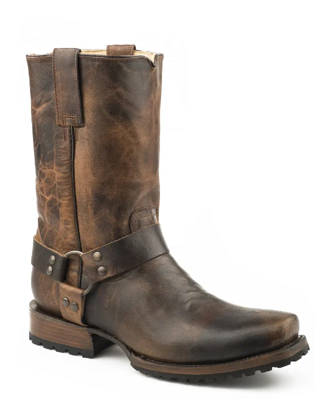 Men's cowboy boots with a scalloped edgeMen's Heritage Harness Boots