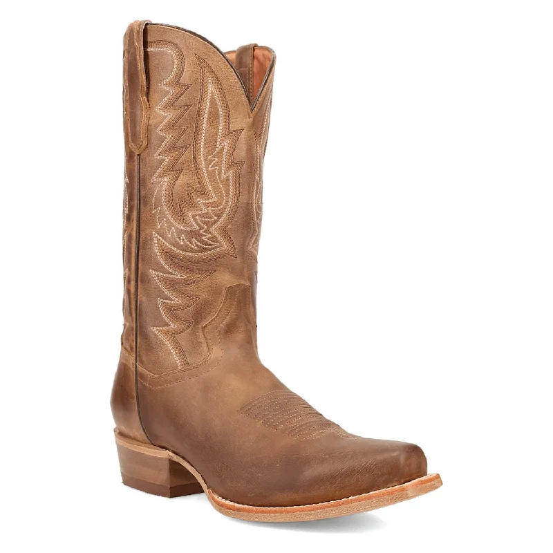 Men's cowboy boots with a leather lining for comfortDan Post Mens Roman Tan Leather Cowboy Boots