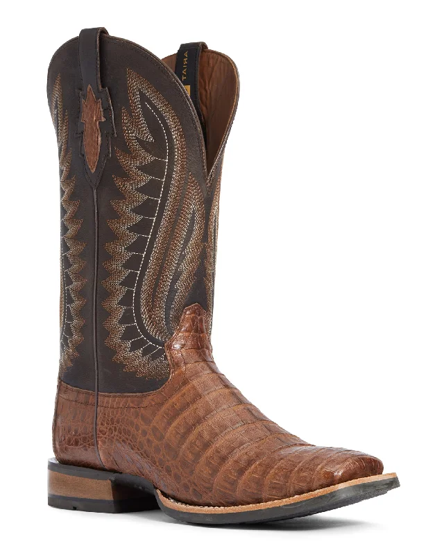 Men's cowboy boots with a snake - skin textureMen's Double Down Western Boots