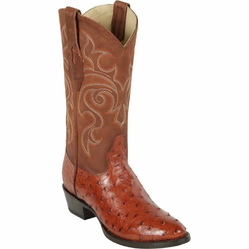 Men's cowboy boots with a heel guardBrandy Ostrich Boots