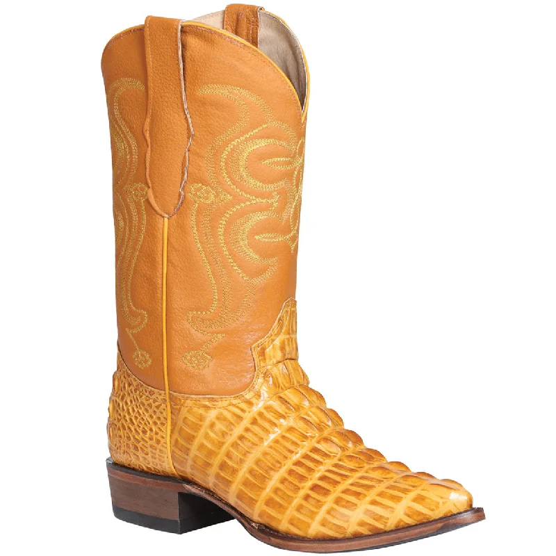 Men's cowboy boots with a decorative inlayCroc Print Boots