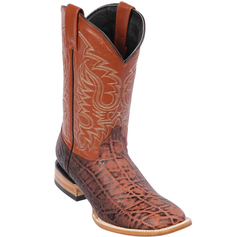 Men's cowboy boots with a high - heeled designElephant Print Boots Cognac