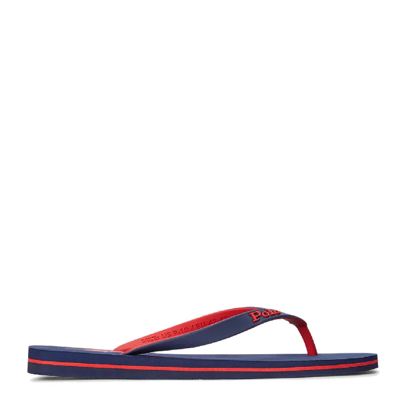 Waterproof men's sandals for water activitiesPolo Ralph Lauren Bolt Logo Flip-Flop Newport Navy / Red