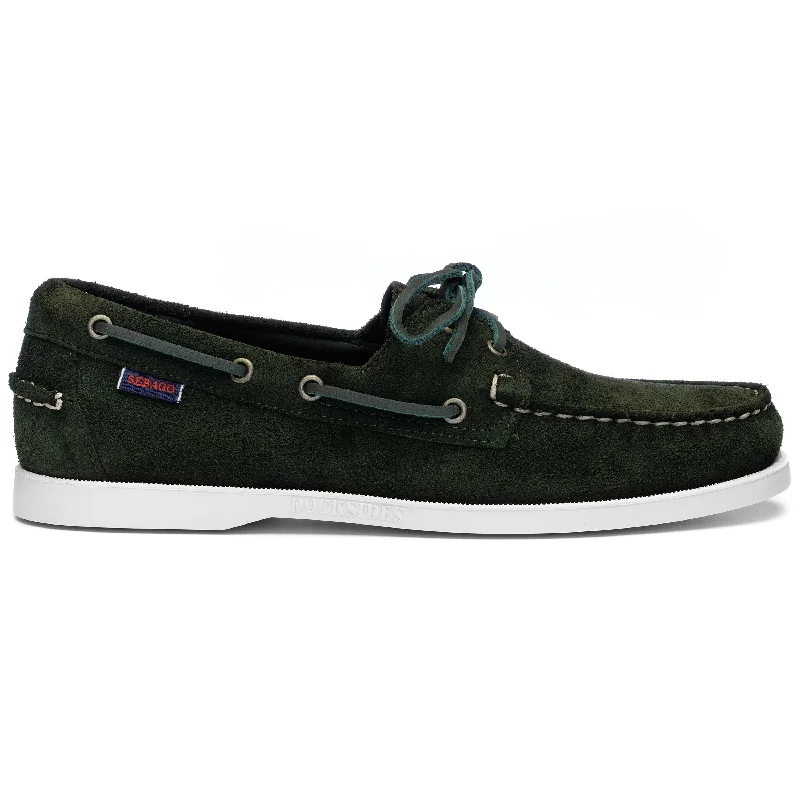 Canvas men's boat shoes for a casual summer lookPortland Rough Out - Brunswick Green