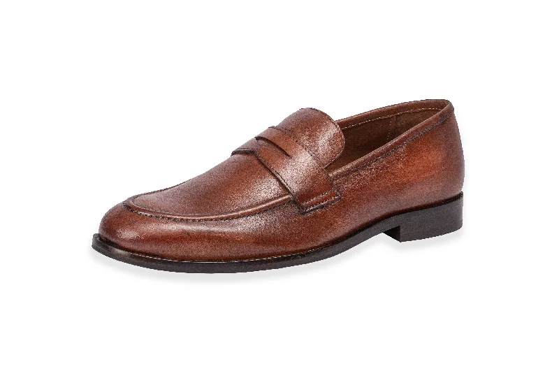 Men's loafers with a rubber sole for durabilityVienna - Calfi Crust - Vintage Tan