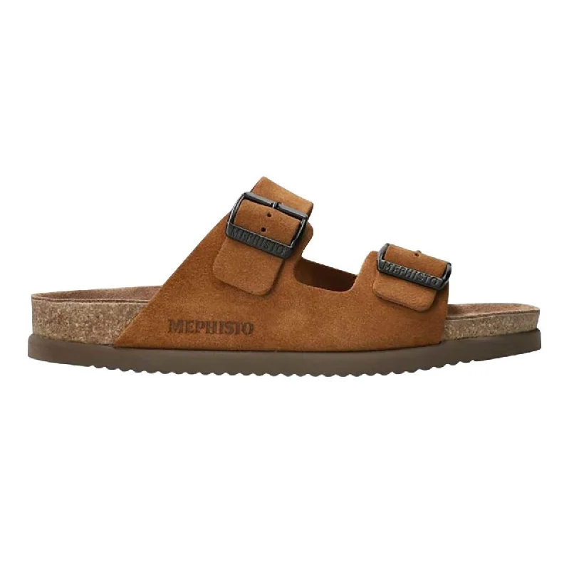 Men's sandals with a leather lining for comfortMephisto Men's Nerio Tobacco Sand Suede