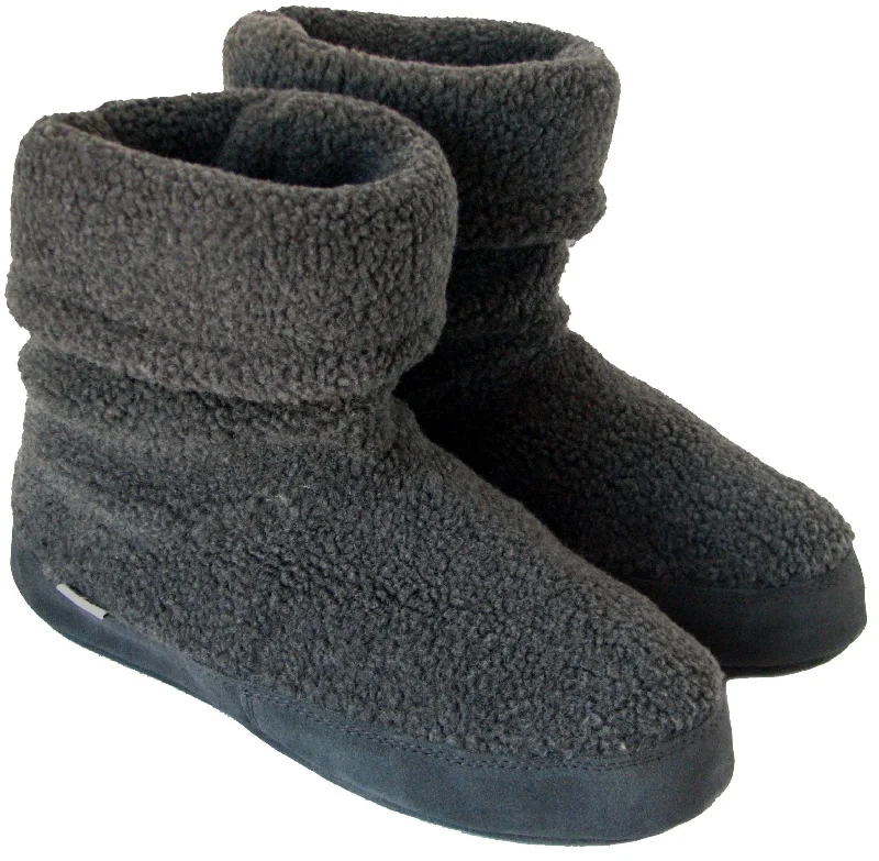 Men's plush slippers with a faux fur liningPolar Feet Women's Snugs - Grey Berber