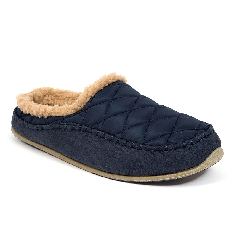 Men's slippers with a stretchy side panel for a better fitAlma Unisex Slipper in Navy