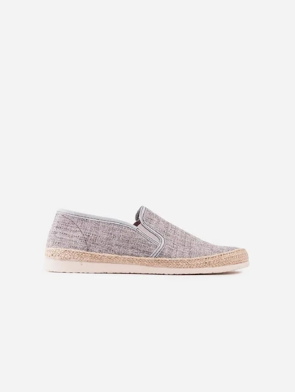 Men's sandals with a durable outer solePecan Men's Recycled Cotton Espadrilles | Stone