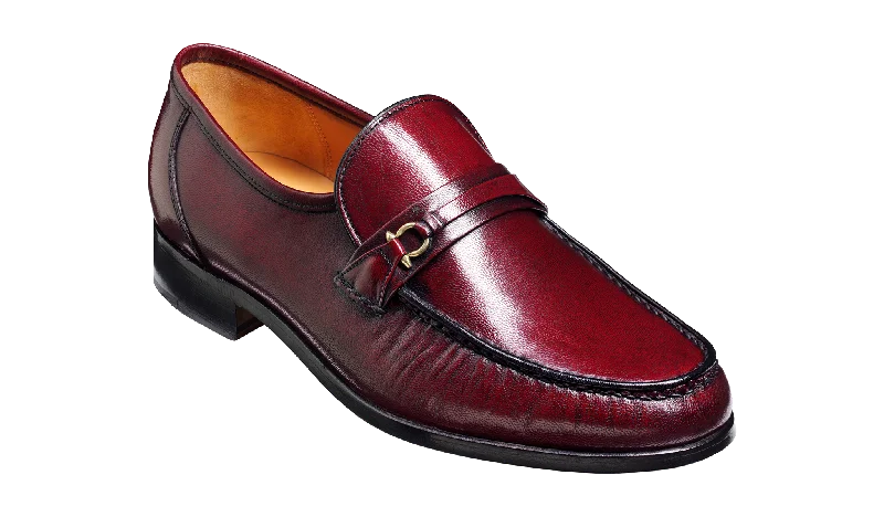 Men's loafers with a memory foam insoleWade - Burgundy Kid