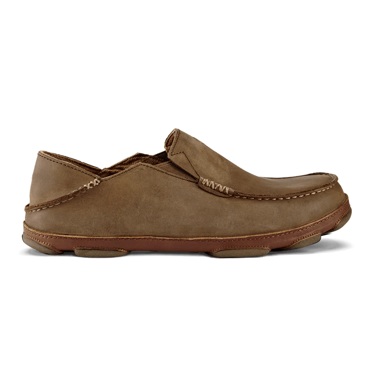 Men's loafers with a contrast stitching detailOlukai Men's Moloa - Ray/Toffee