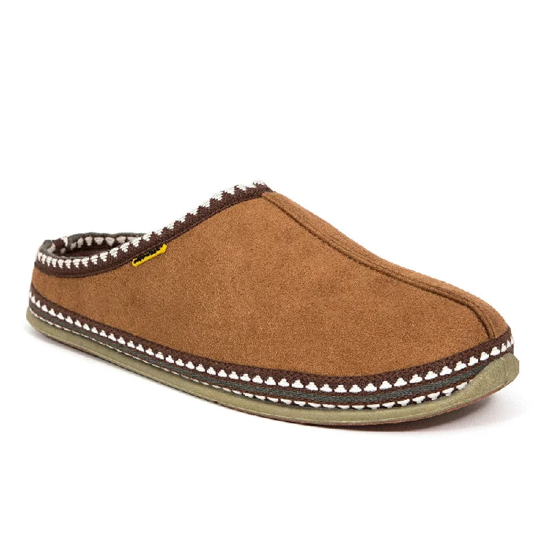 Leather men's slippers with a mule styleWherever Unisex in Chestnut