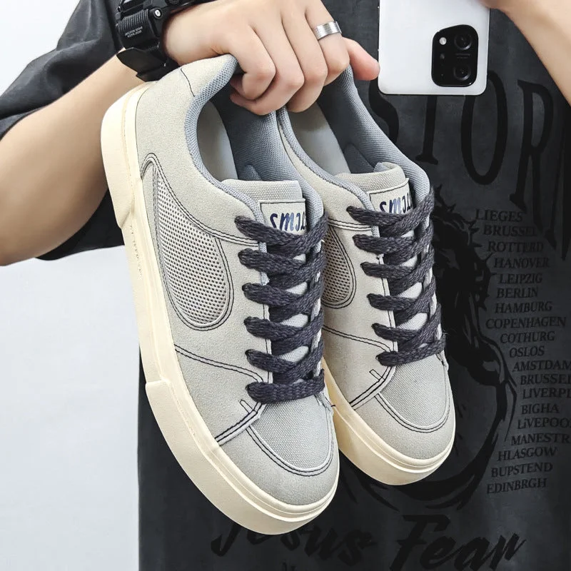 Men's fashion - forward sneakers with a unique tongue designMen Fashion Casual Breathable Skate Sneakers