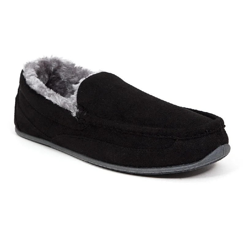 Men's slippers with a stretchy side panel for a better fitSpun Unisex in Black