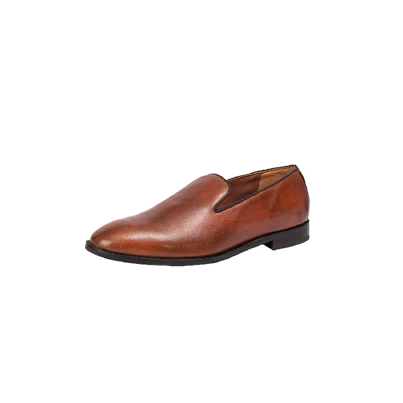 Men's leather loafers with a penny slotVenice - Calfi Crust - Vintage Tan