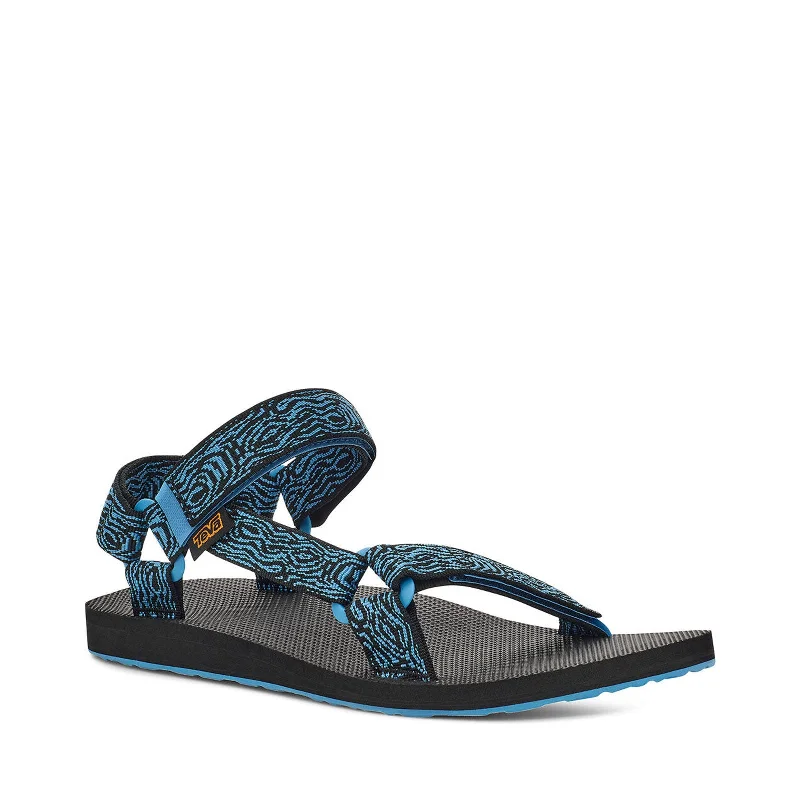 Men's sandals with a wide strap for supportMen's Shoes Teva ORIGINAL UNIVERSAL Strappy Sandals 1004006 RIPPLE CENDRE BLUE