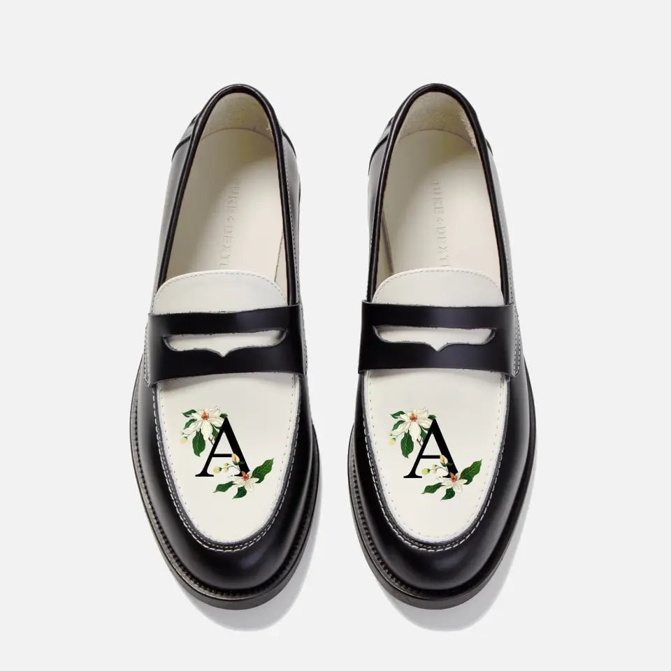 Men's loafers with a memory foam insoleHand-Painted Initial Penny Loafer - Men's